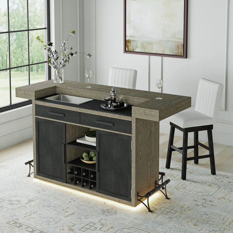 Jemma - Swivel Bar Stool - Dark Espresso