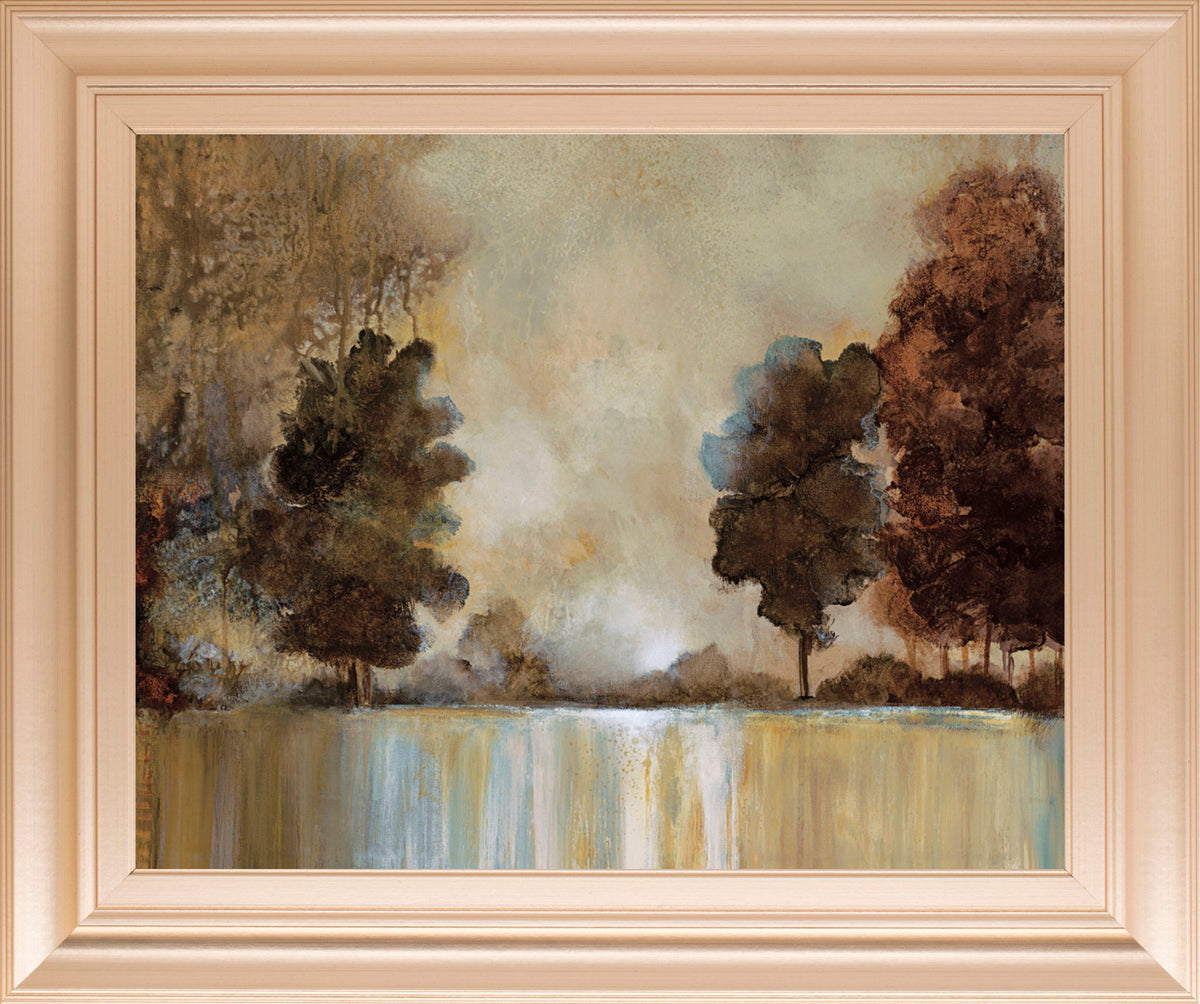 Morning Mist By Cat Tesla - Framed Print Wall Art - Beige