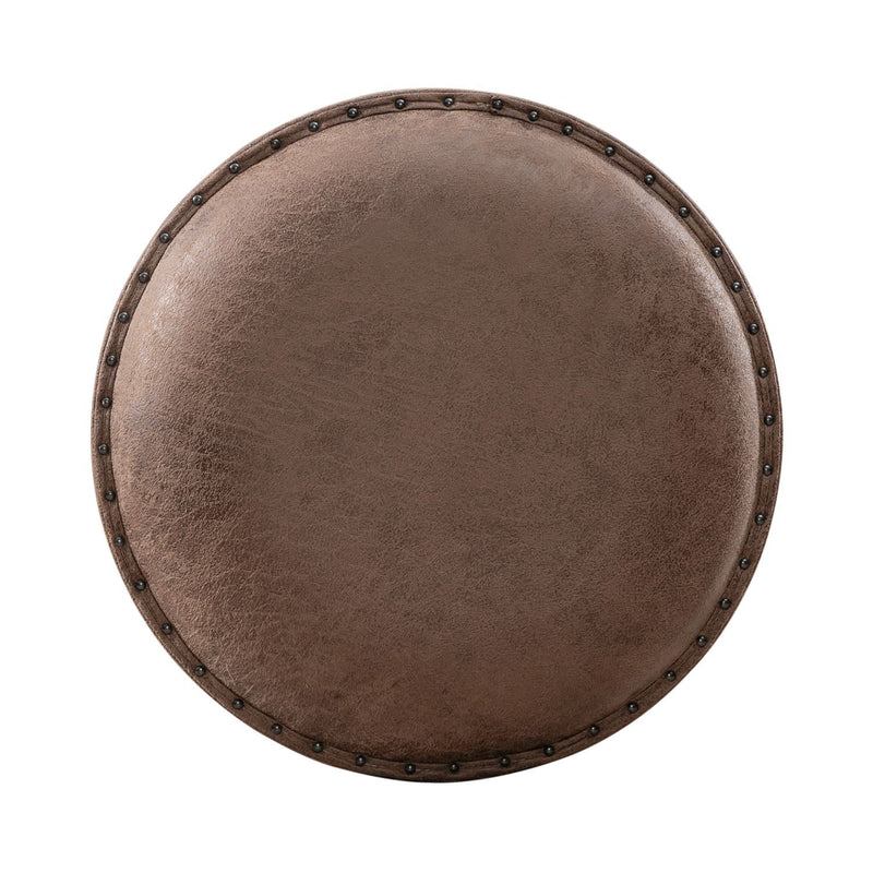 Paradise Valley - Upholstered Console Stool - Saddle Brown