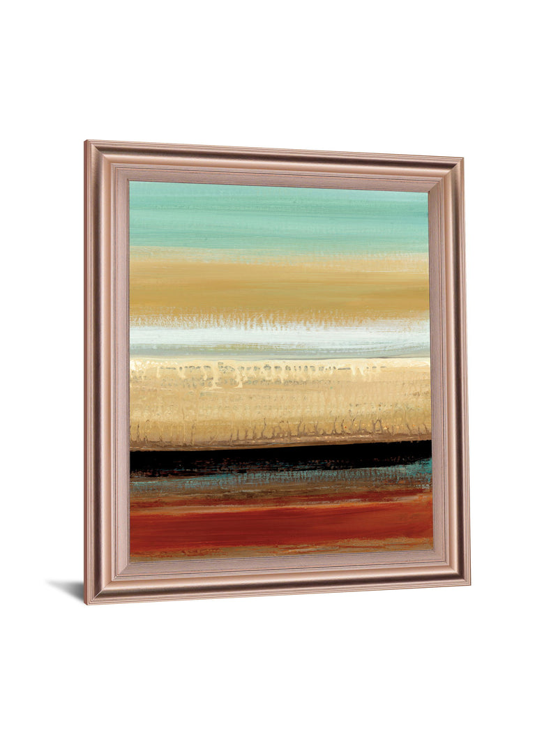 Amber Horizon - 28" x 34" Framed Wall Art - Yellow