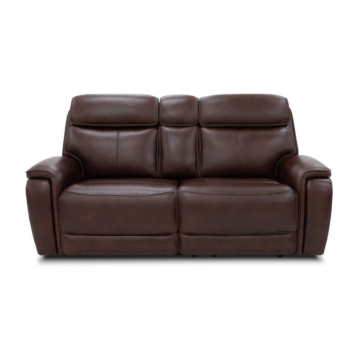 Flexsteel Walker Power Reclining Loveseat w/ Console, Power Headrest & Lumbar
