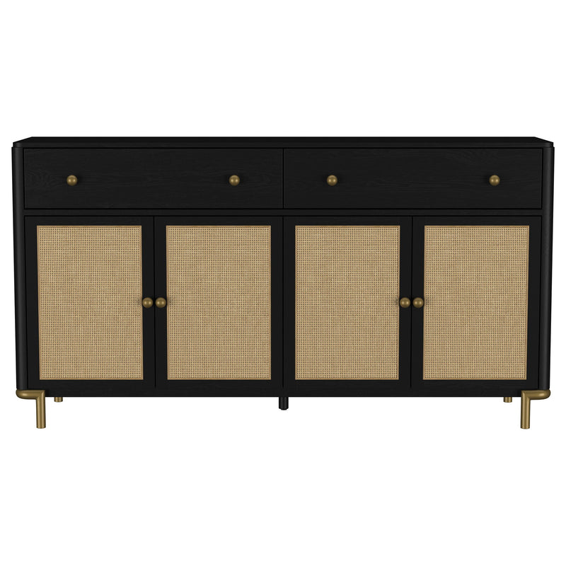 Arini 2-drawer Cane Door Dining Sideboard Server Black