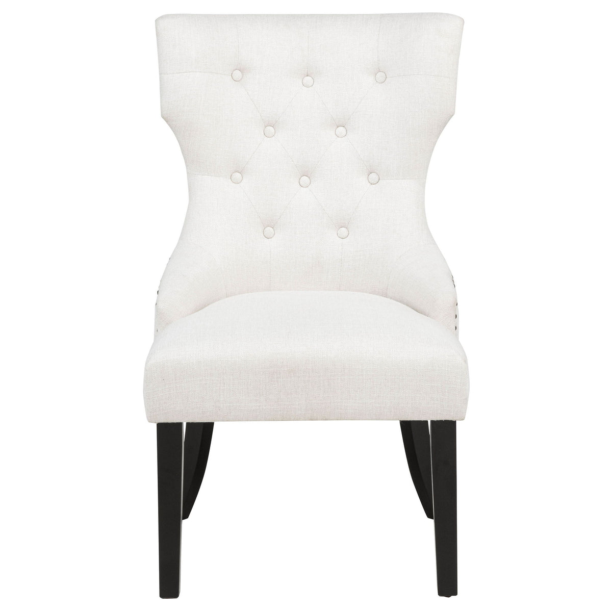 Baney Fabric Upholstered Dining Side Chair Cream and Black