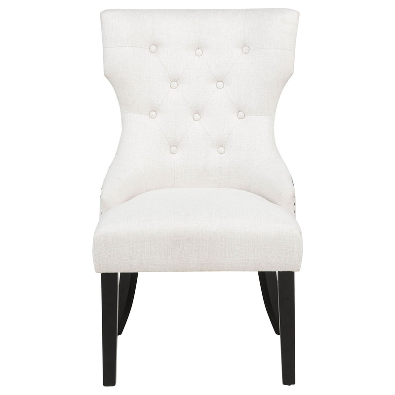Baney Fabric Upholstered Dining Side Chair Cream and Black