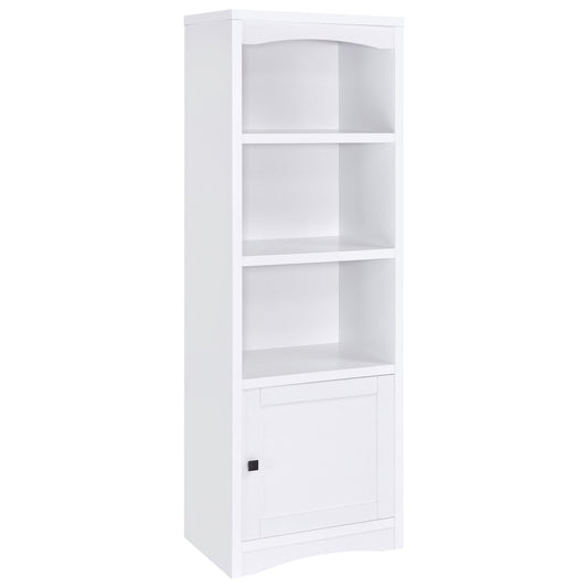 Laughlin 4-shelf Engineered Wood Media Tower White
