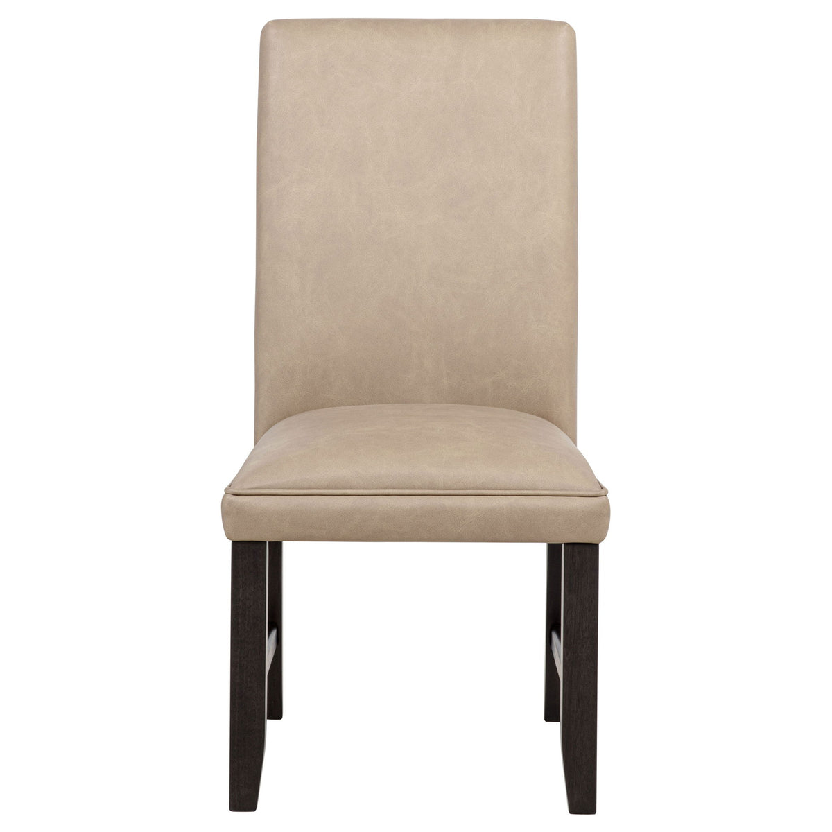Averill Faux Leather Upholstered Dining Side Chair Tan (Set of 2)