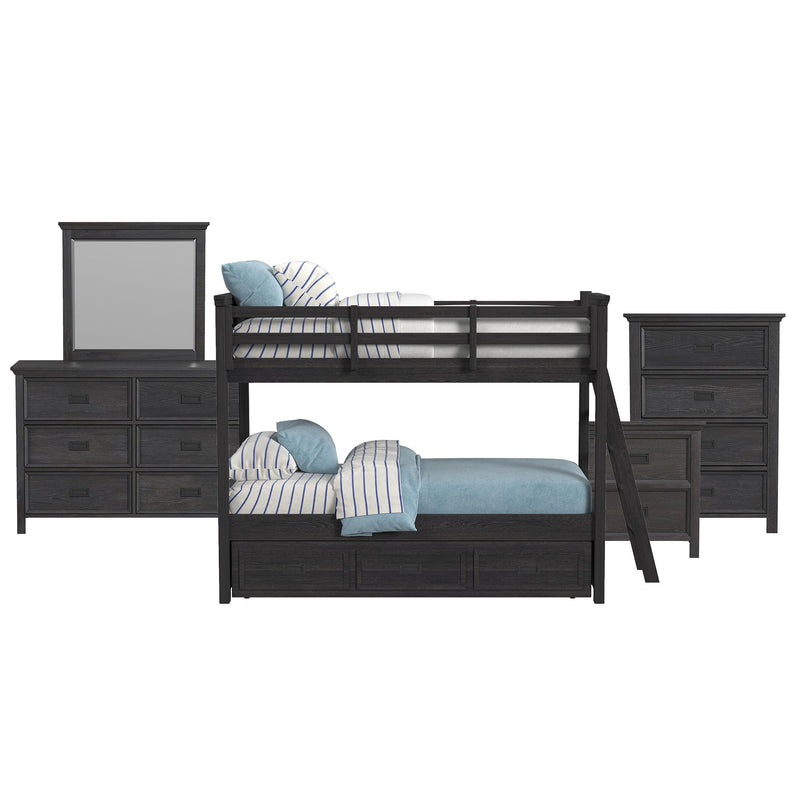 Hampton Kids - Bunk With Ladder And Trundle Bedroom Set