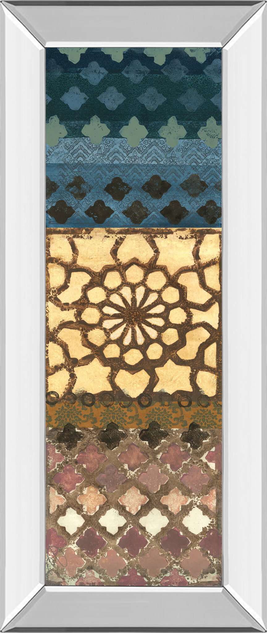 Sandalwood Summer Il By Jeni Lee - Mirror Framed Print Wall Art - Light Brown