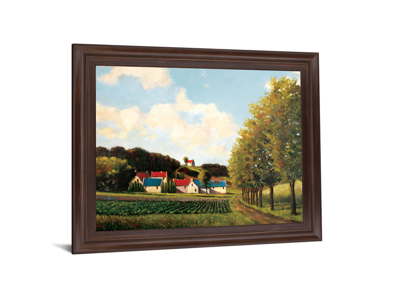 Pastoral Homestead - 28" x 34" Framed Wall Art - Green