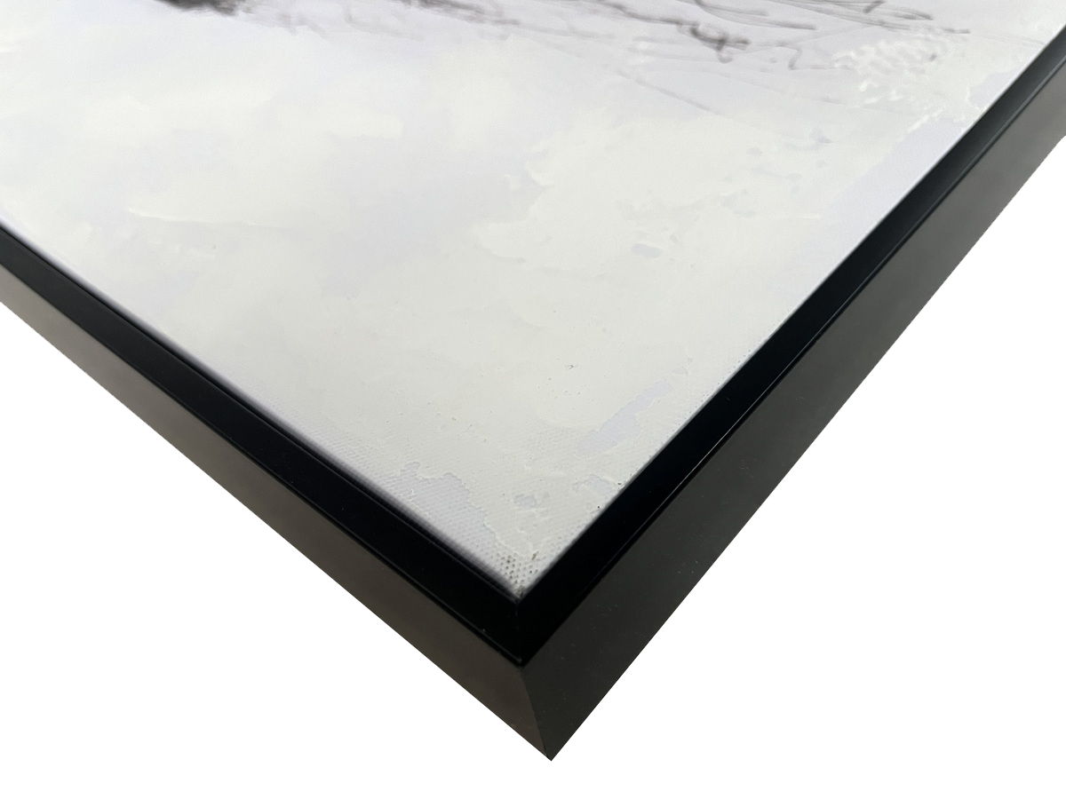 Veiled Reverie Hand-Embellished Canvas In Frame - Black / White