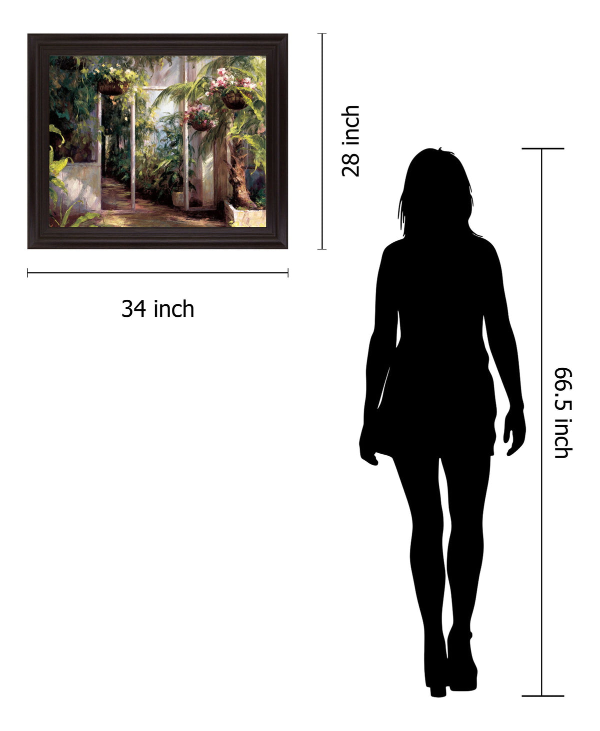 Verdant Solarium - 28" x 34" Framed Wall Art - Green