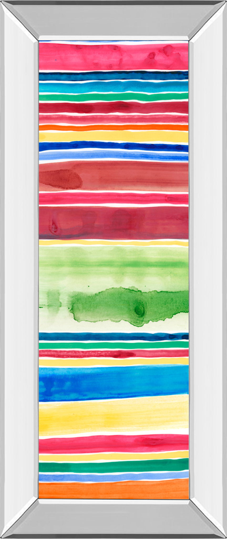 Cabana Panel Il By Regina Moore - Mirror Framed Print Wall Art - Red