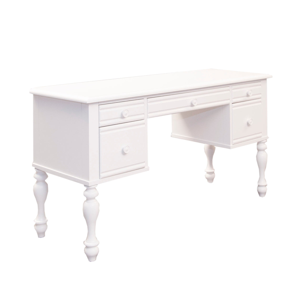 Summer House - Wood Vanity Desk - Oyster White