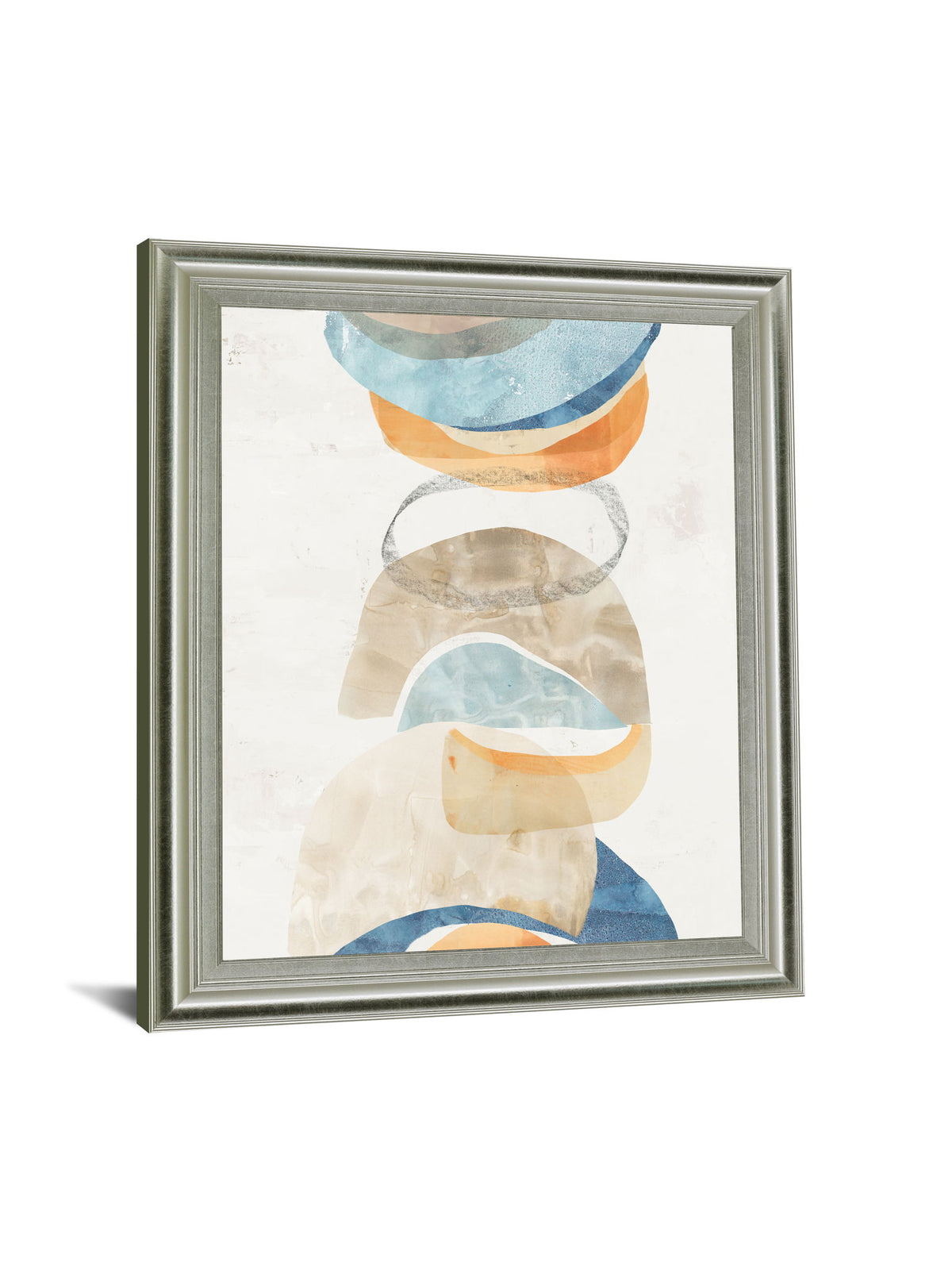 Stacked Aurora - 28" x 34" Framed Wall Art - Beige