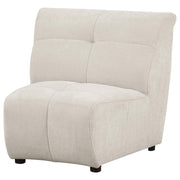 Charlotte Upholstered Curved Armless Chair Ivory