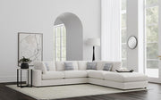 Serene Upholstered Modular Sectional Sofa Beige 2AC 2C 1O (5pc)