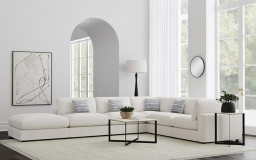 Serene Upholstered Modular Sectional Sofa Beige 3AC 2C 1O (6pc)