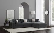 Serene Upholstered Modular Sectional Sofa Charcoal 1AC 2C 1O (4pc)