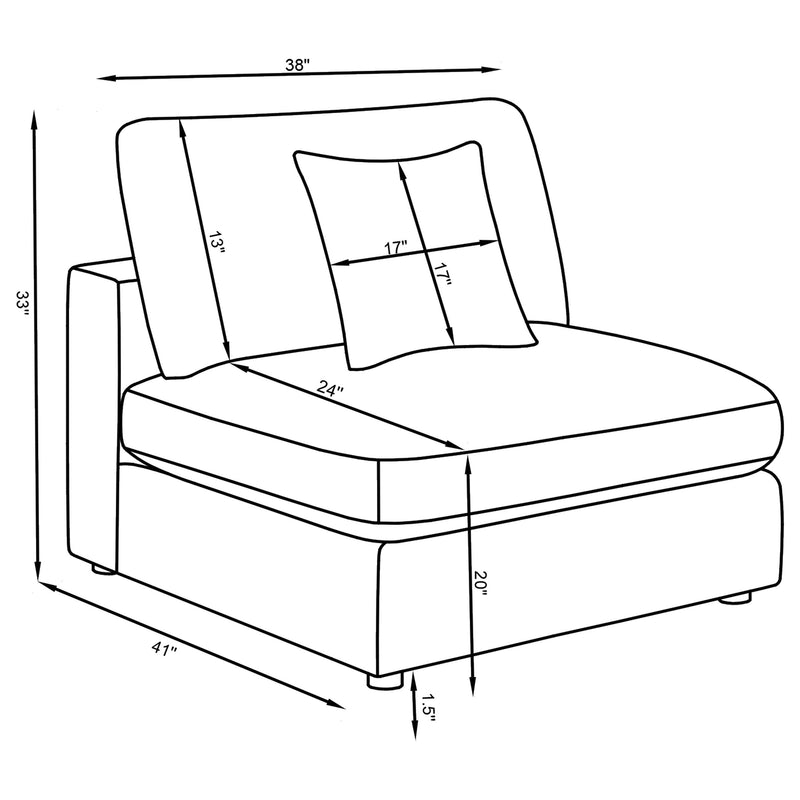 Serene Upholstered Armless Chair