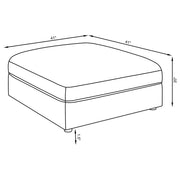 Serene Square Upholstered Ottoman