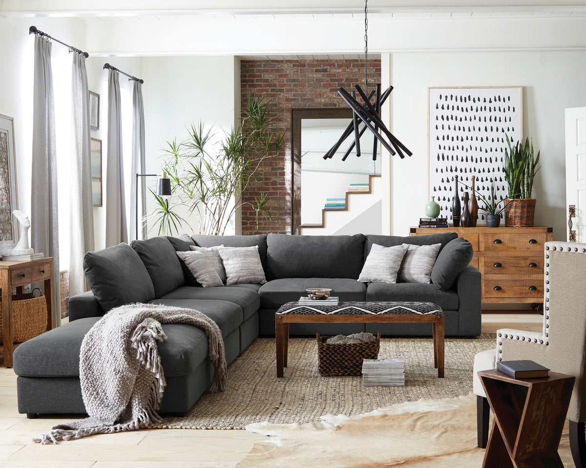 Serene Square Upholstered Ottoman