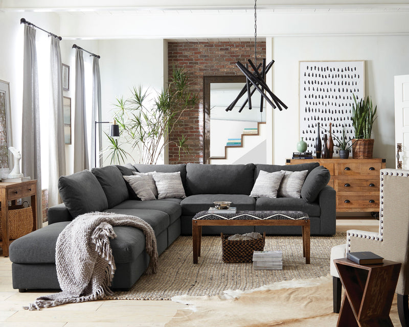 Serene Square Upholstered Ottoman