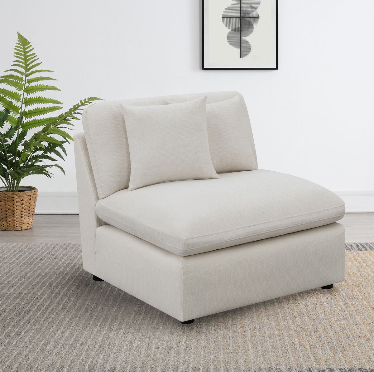 Hobson Upholstered Armless Chair