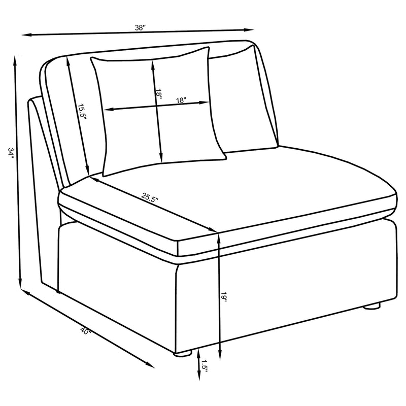 Hobson Upholstered Armless Chair