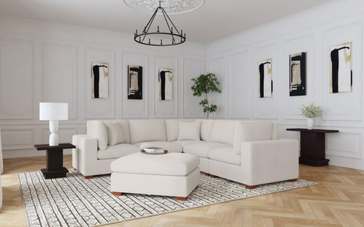 Lakeview Upholstered Modular Sectional Sofa Ivory 2AC 3C 1O (6pc)