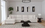 Lakeview Upholstered Modular Sectional Sofa Ivory 2AC 2C 1O (5pc)
