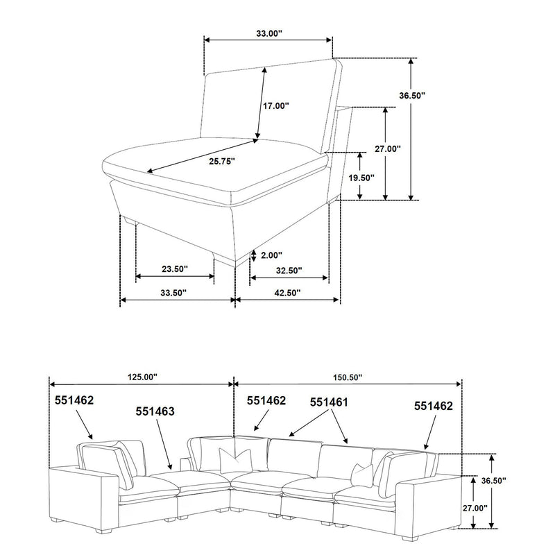 Lakeview Upholstered Modular Sectional Sofa