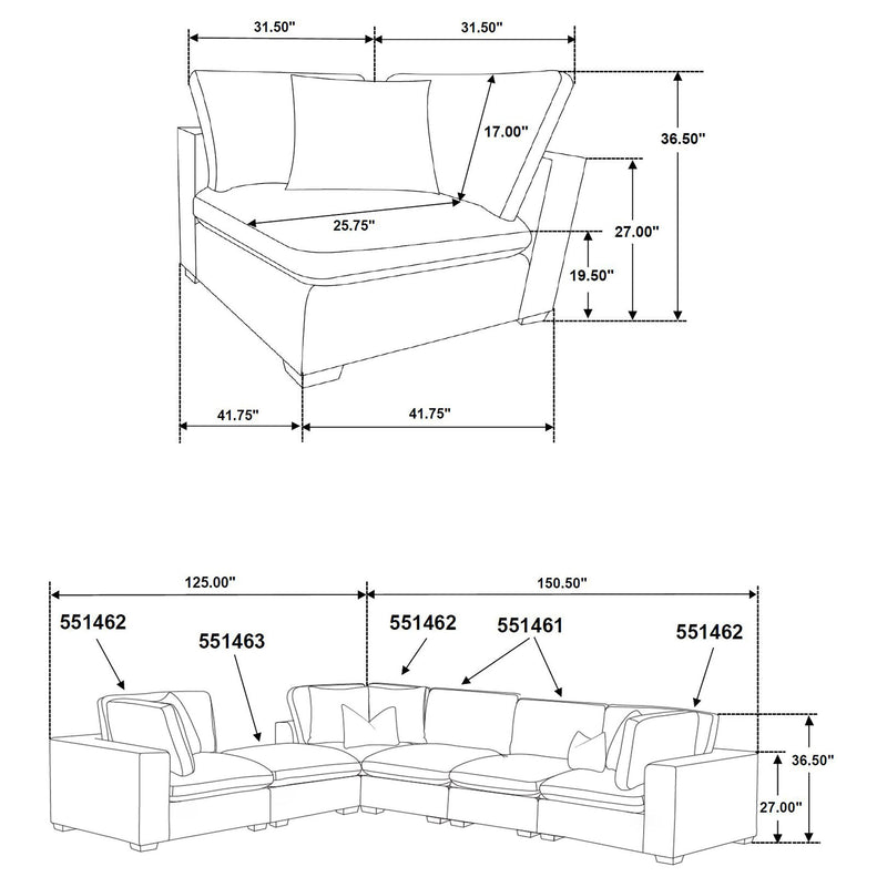 Lakeview Upholstered Modular Sectional Sofa