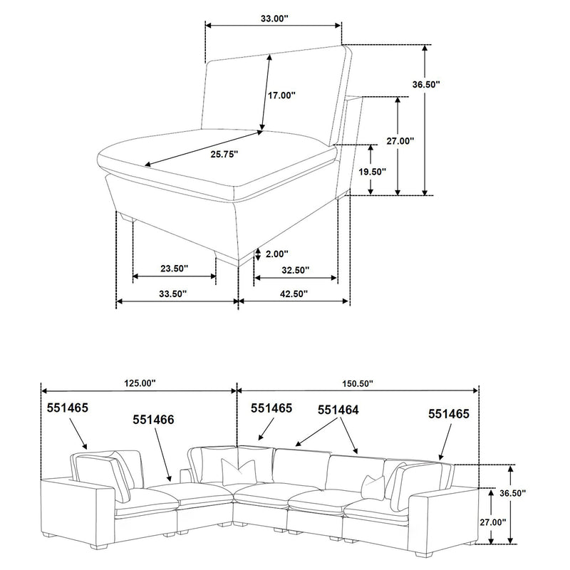 Lakeview Upholstered Modular Sectional Sofa