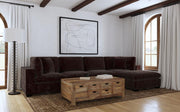 Lakeview Upholstered Modular Sectional Sofa Dark Chocolate 2AC 2C 1O (5pc)