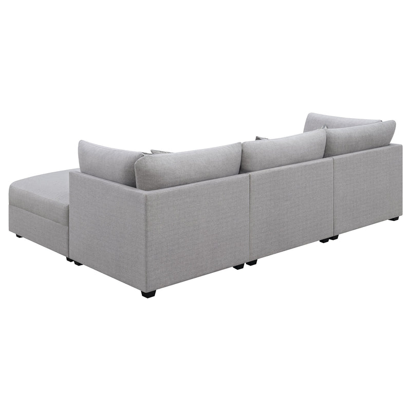 Cambria Upholstered Modular Sectional Sofa Grey