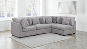 Cambria Upholstered Modular Sectional Sofa Grey 2AC 2C (4pc)