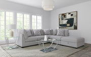 Cambria Upholstered Modular Sectional Sofa Grey 2AC 2C 1O (5pc)