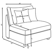 Cambria Upholstered Modular Sectional Sofa Grey