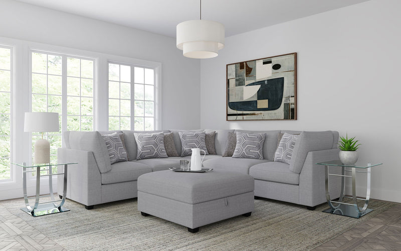 Cambria Upholstered Modular Sectional Sofa Grey