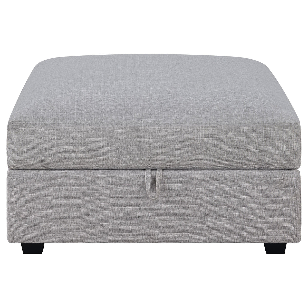 Cambria Square Upholstered Storage Ottoman Grey