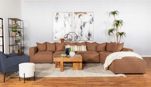 Jennifer Upholstered Modular Sectional Terracotta