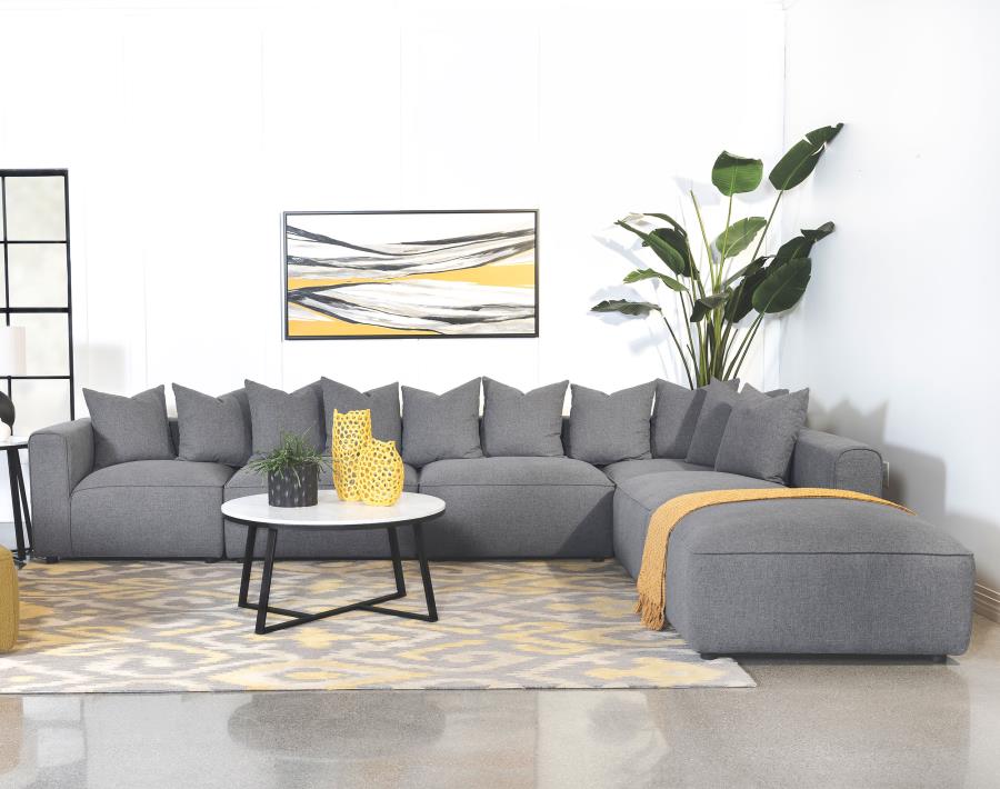Jennifer Upholstered Modular Sectional Grey