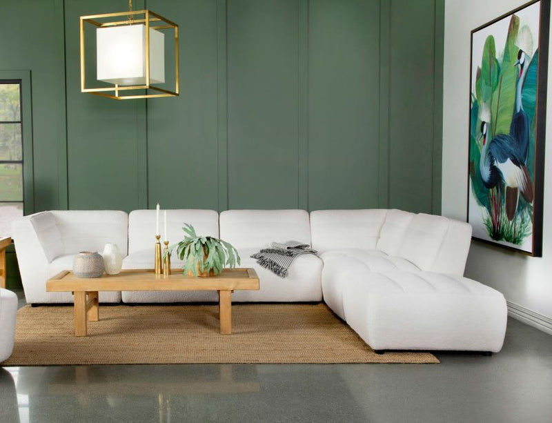 Sunny Upholstered Modular Sectional Sofa Ivory