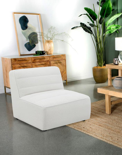 Sunny Upholstered Armless Chair Ivory