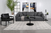 Sasha 3-Piece Upholstered Sofa Barely Black Default Title