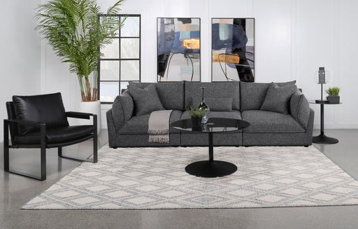Sasha 3-Piece Upholstered Sofa Barely Black Default Title