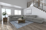 Raleigh Boucle Upholstered Modular Sectional Grey 3AC 2C 1O (6pc)
