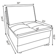 Atlantic Corduroy Upholstered Armless Set