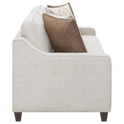 Christine Upholstered Sloped Arm Sofa Set Beige