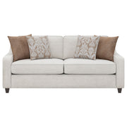 Christine Upholstered Sloped Arm Sofa Set Beige